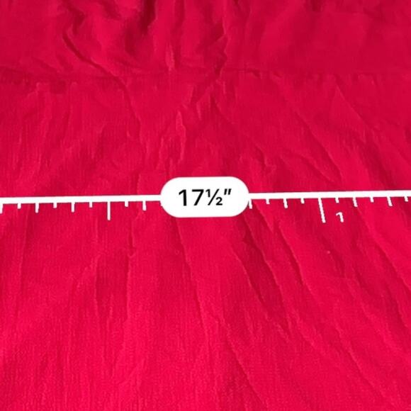 Lulus Center of Attend Red Flounce 3/4 Bell Sleeve Mini Dress Size M - Picture 11 of 12